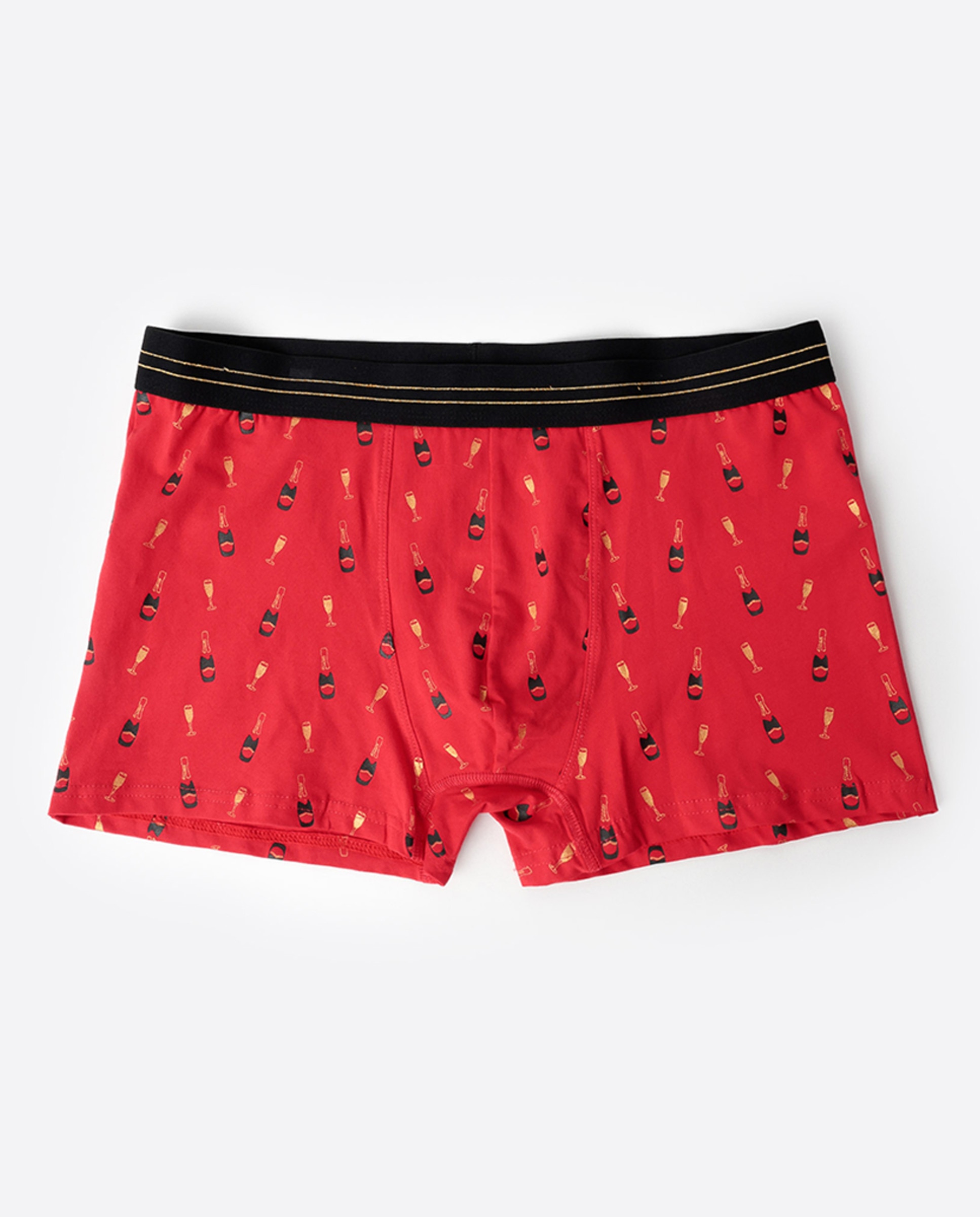 Boxers de Algodão Vermelho-1