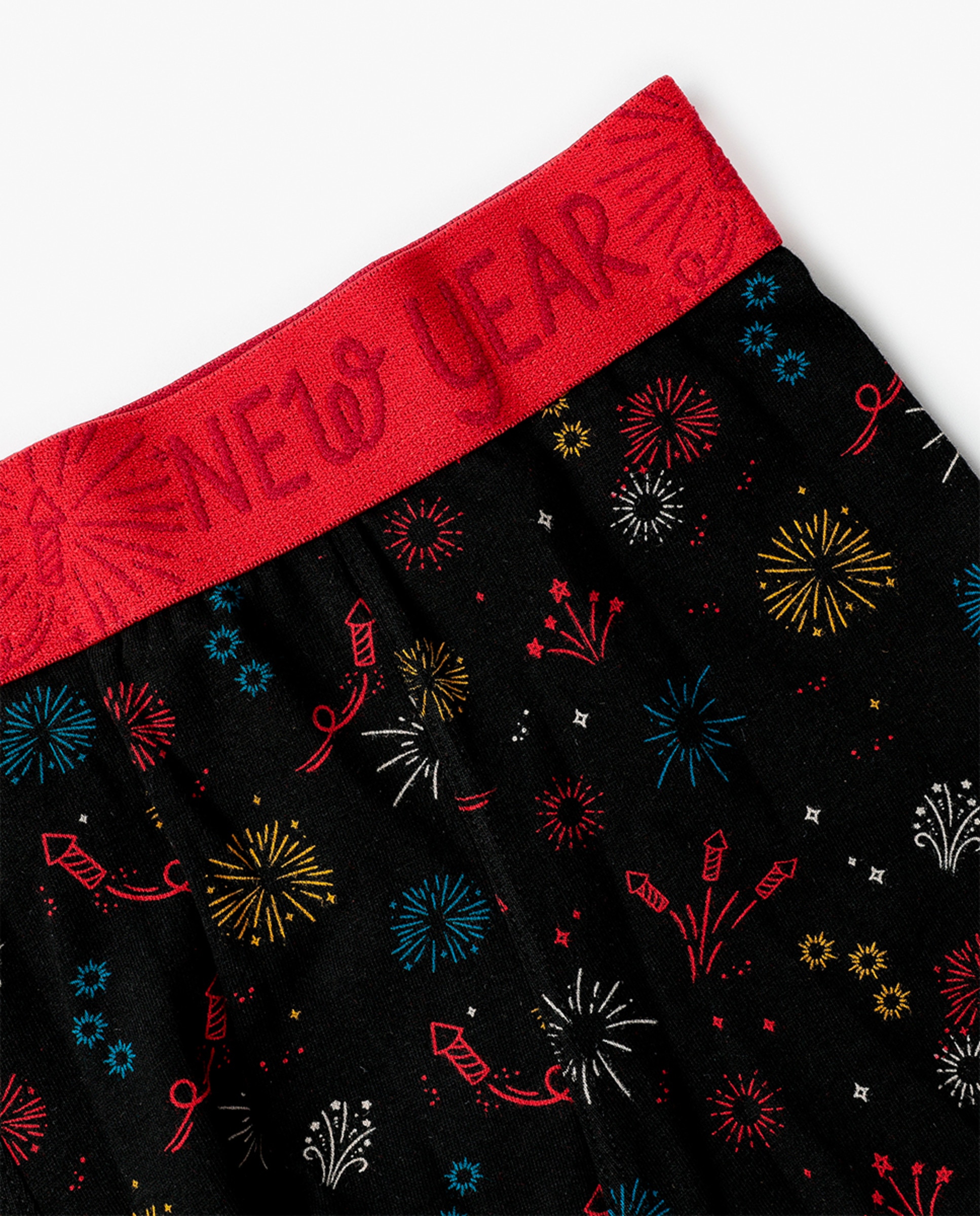 Boxers de Algodão Vermelho-4