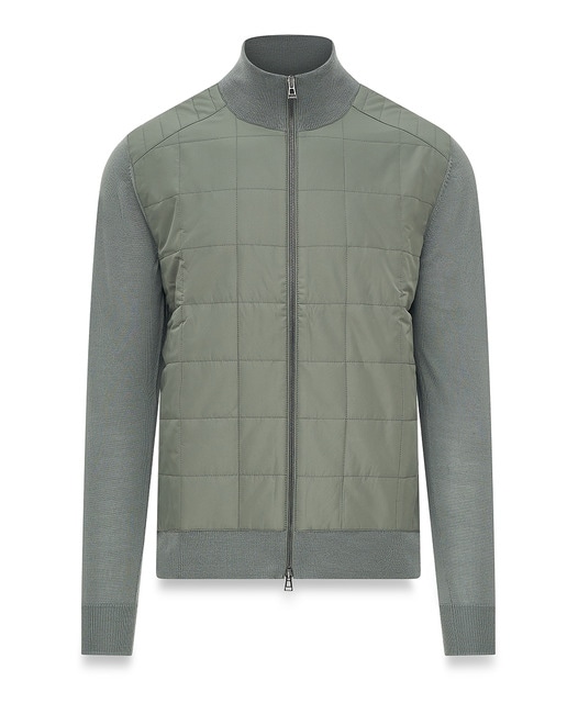 Imagen 0 de Cárdigan hombre lisa manga larga con tejidos híbridos