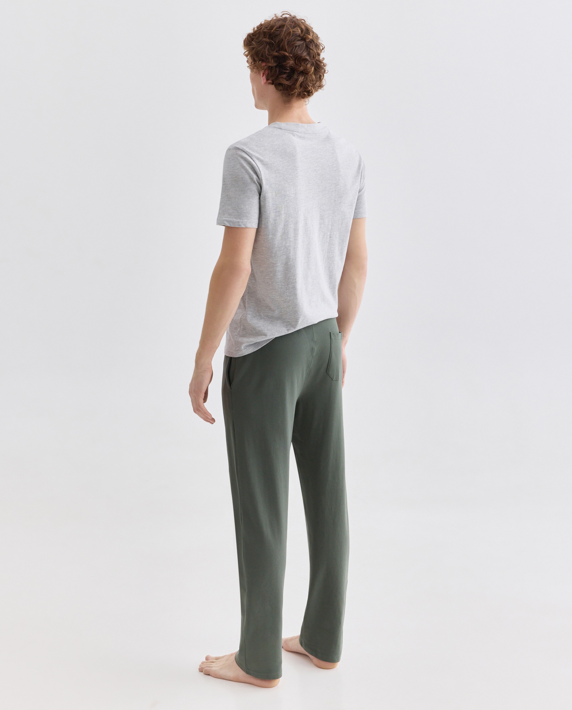 Pijama punto hombre pantalón piqué 820 Gris medio-2