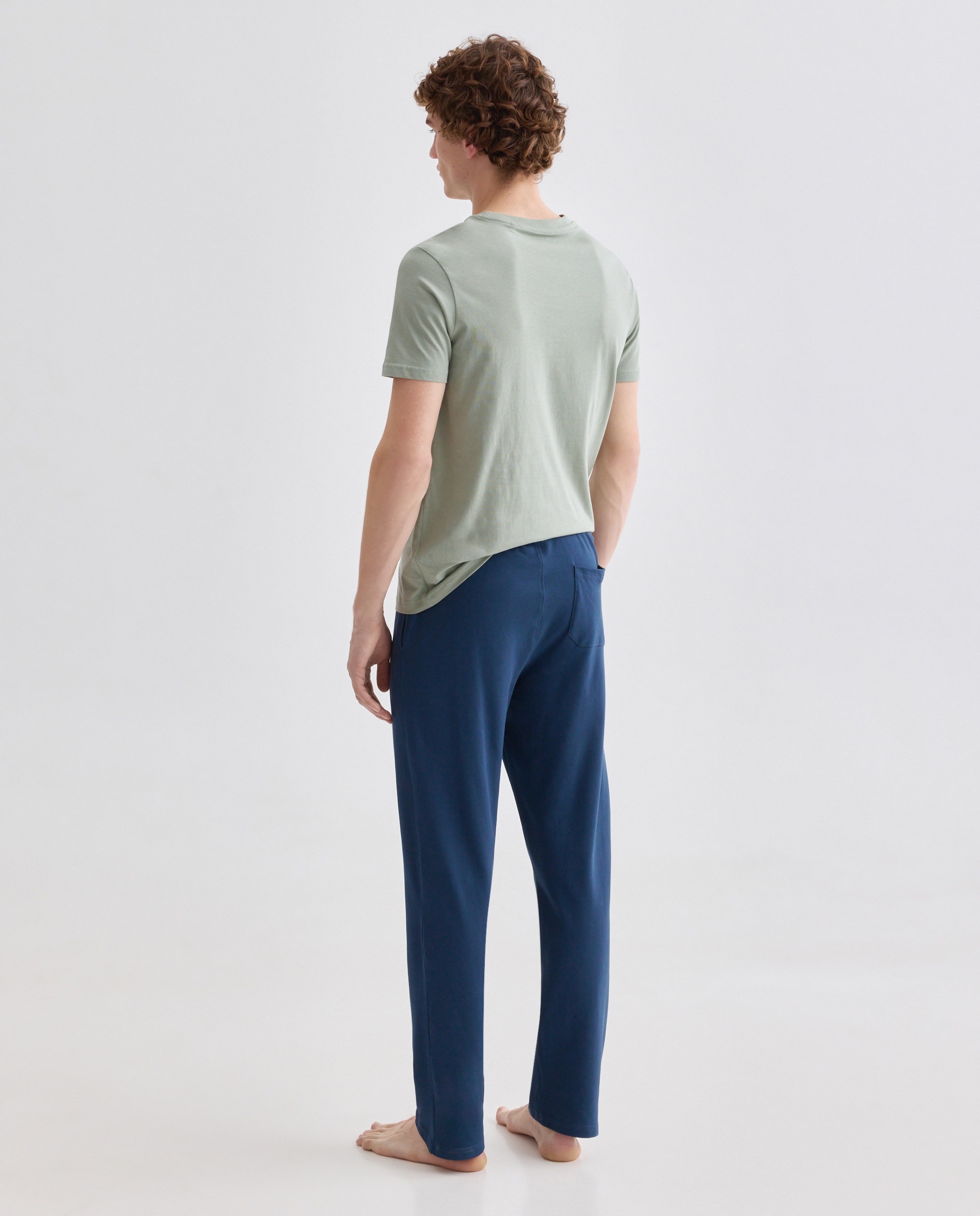 Pijama punto hombre pantalón piqué Verde-2