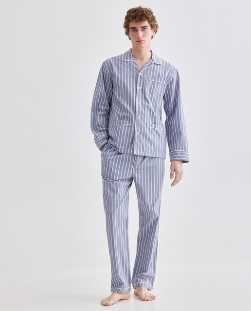 Imagen 0 de Pijama hombre algodón rayas
