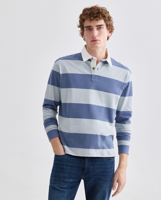 Imagen 0 de Polo de hombre rugby rayas anchas a tono