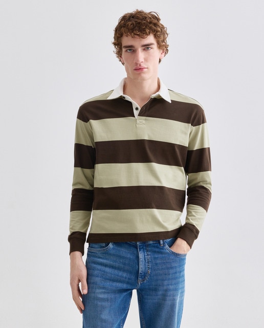 Imagen 0 de Polo de hombre rugby rayas anchas a tono