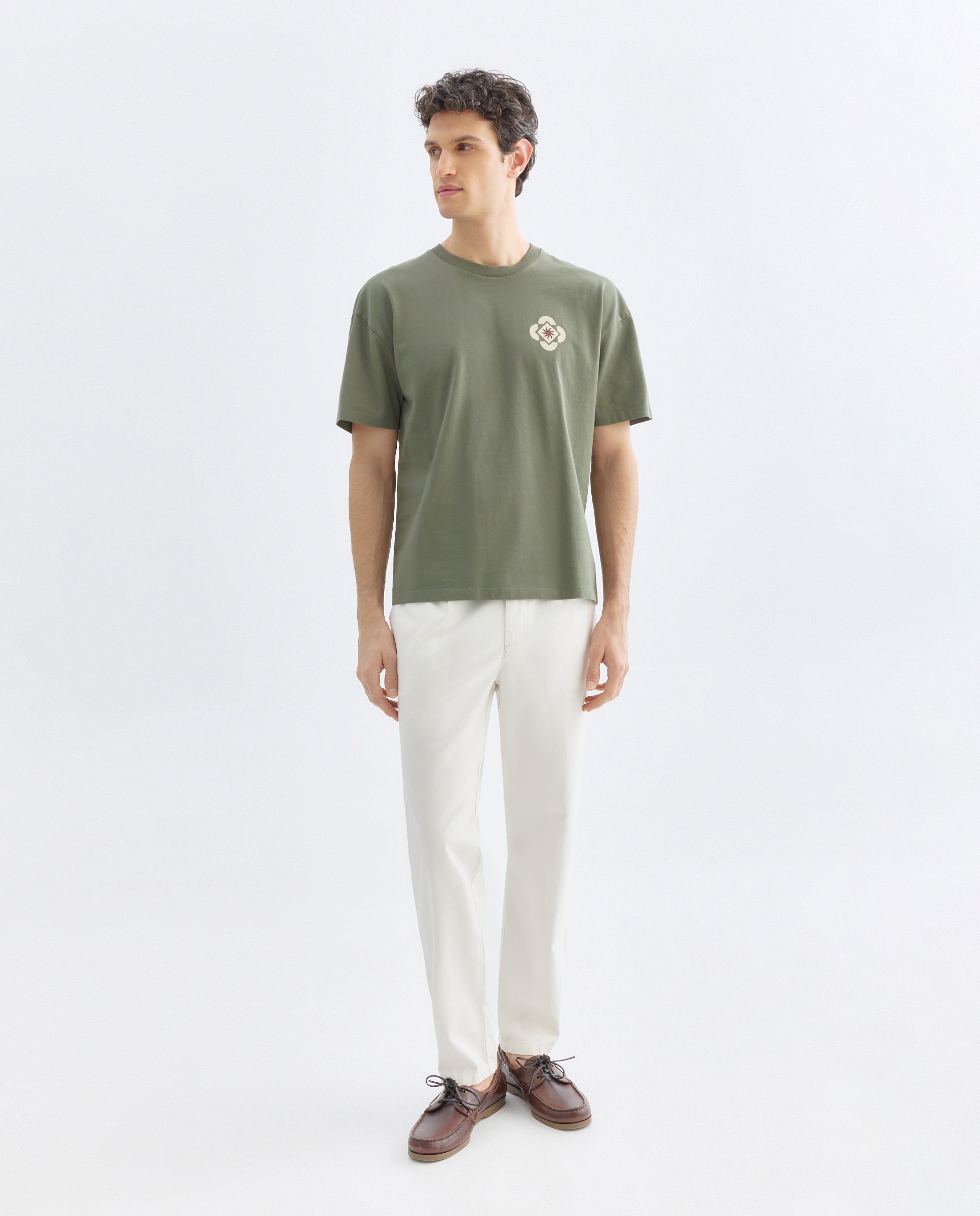 Camiseta de hombre manga corta BLANK CANVAS 520 Kaki-2