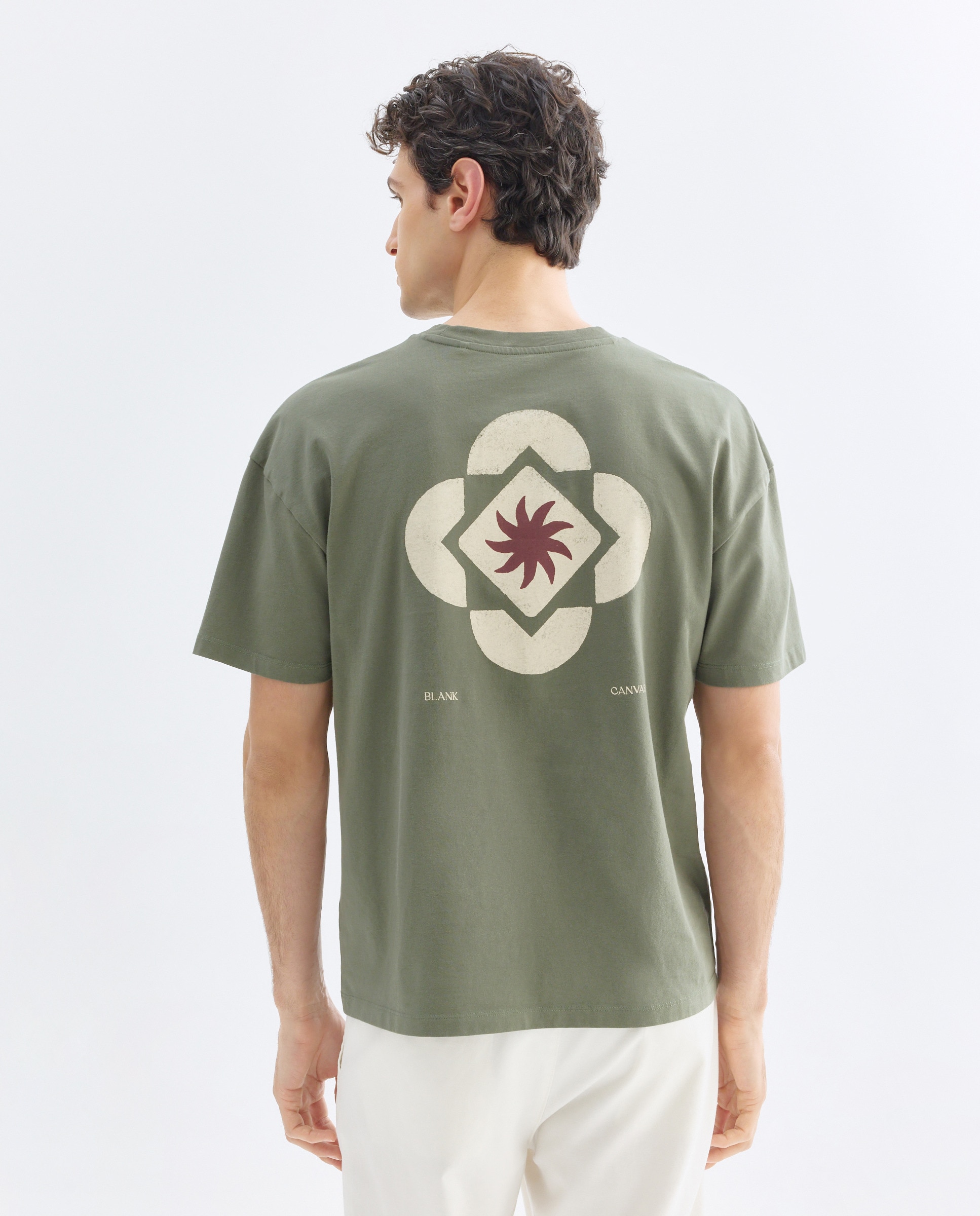 Camiseta de hombre manga corta BLANK CANVAS 520 Kaki-3