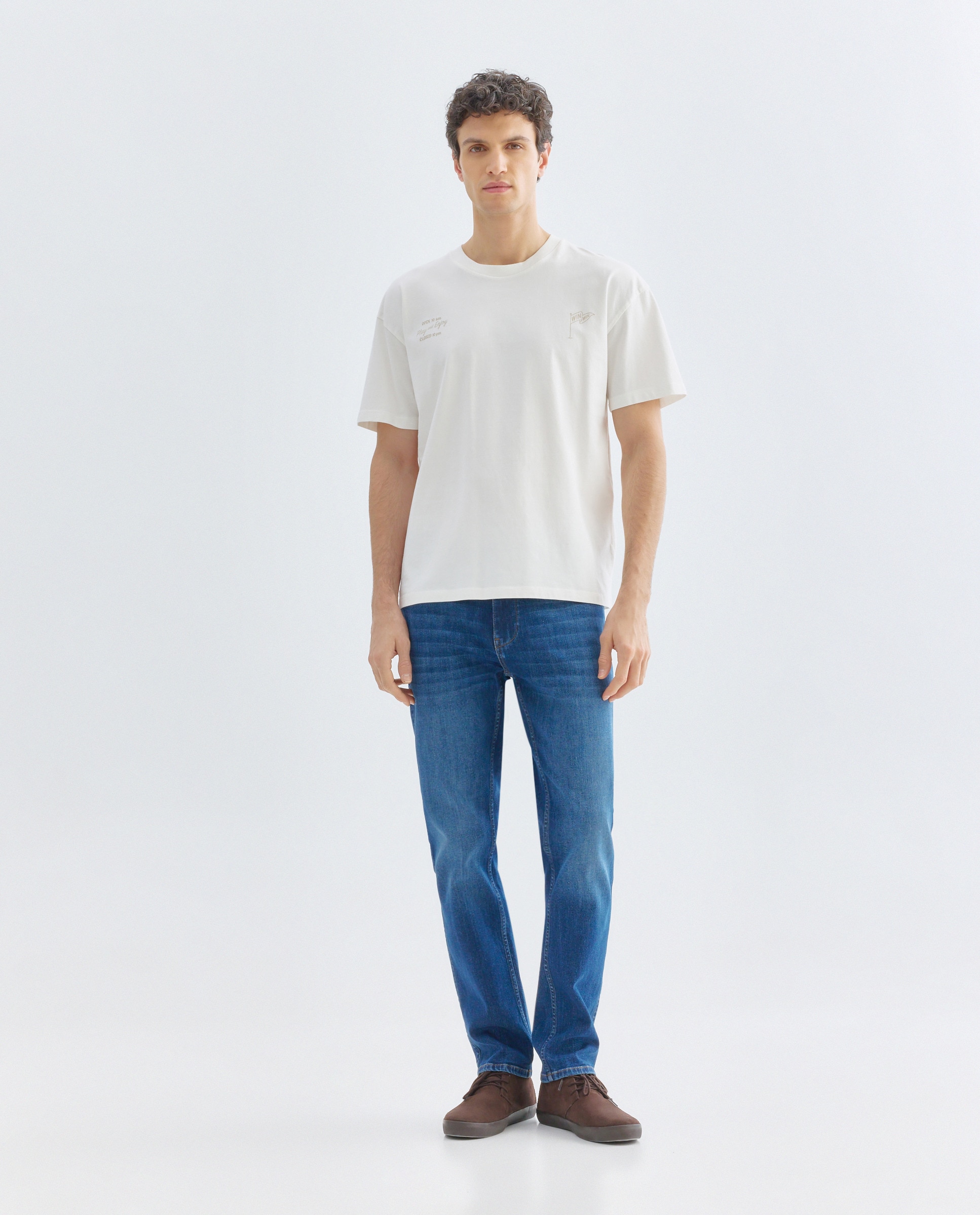 Camiseta de hombre manga corta CADDIE & GREEN 120 Crudo-2