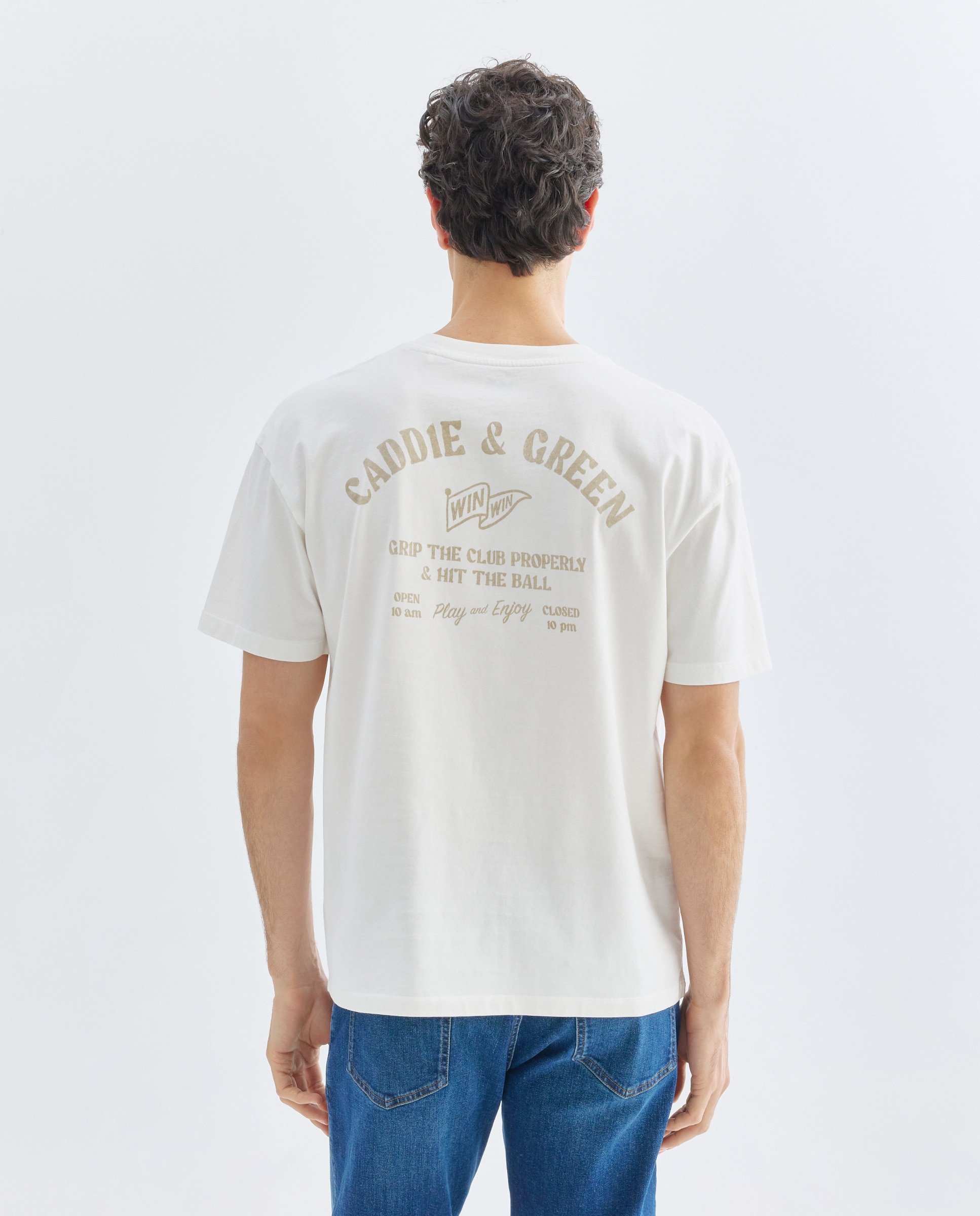 Camiseta de hombre manga corta CADDIE & GREEN 120 Crudo-3