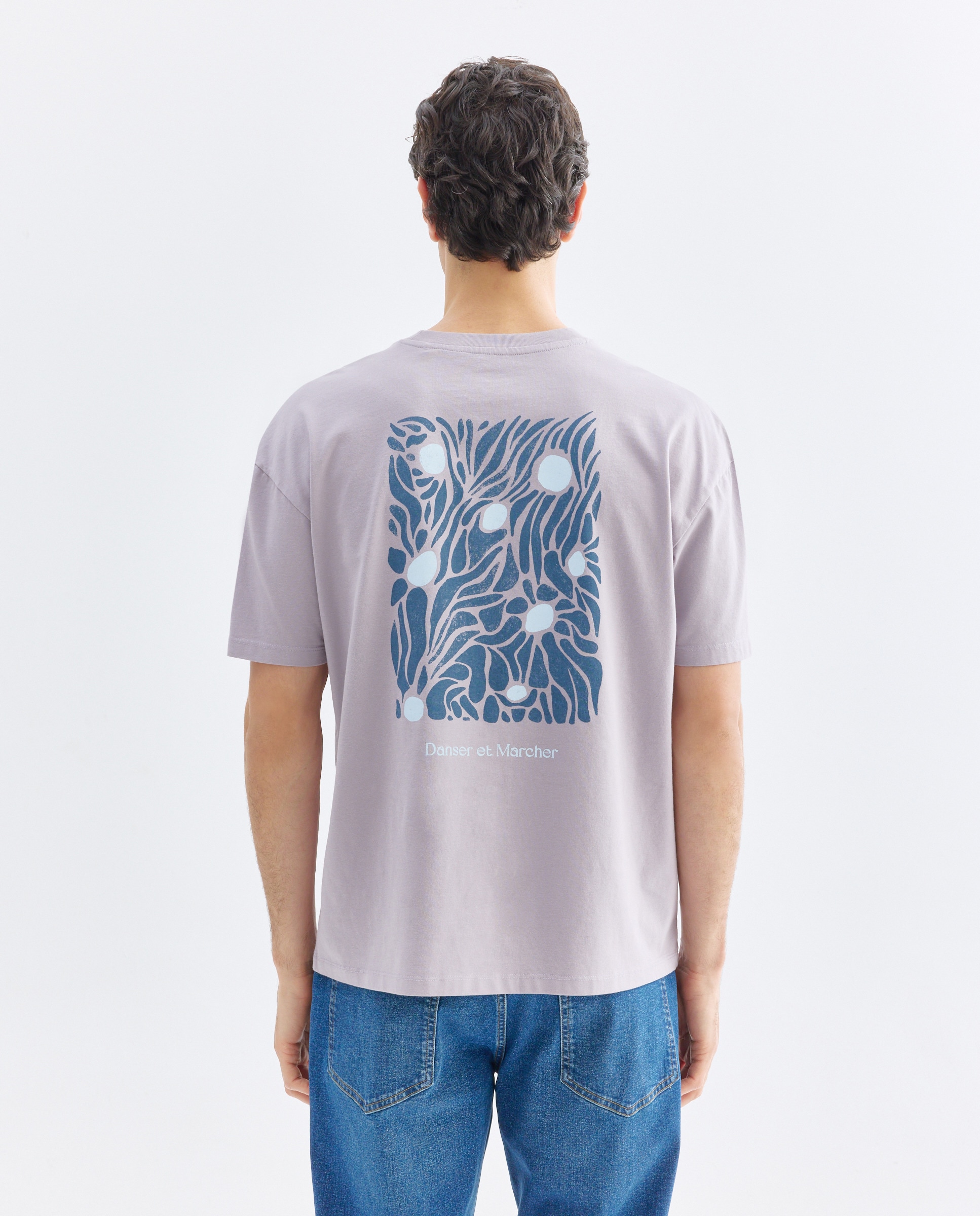 Camiseta de hombre manga corta Danser et Marcher 284 Lila-3