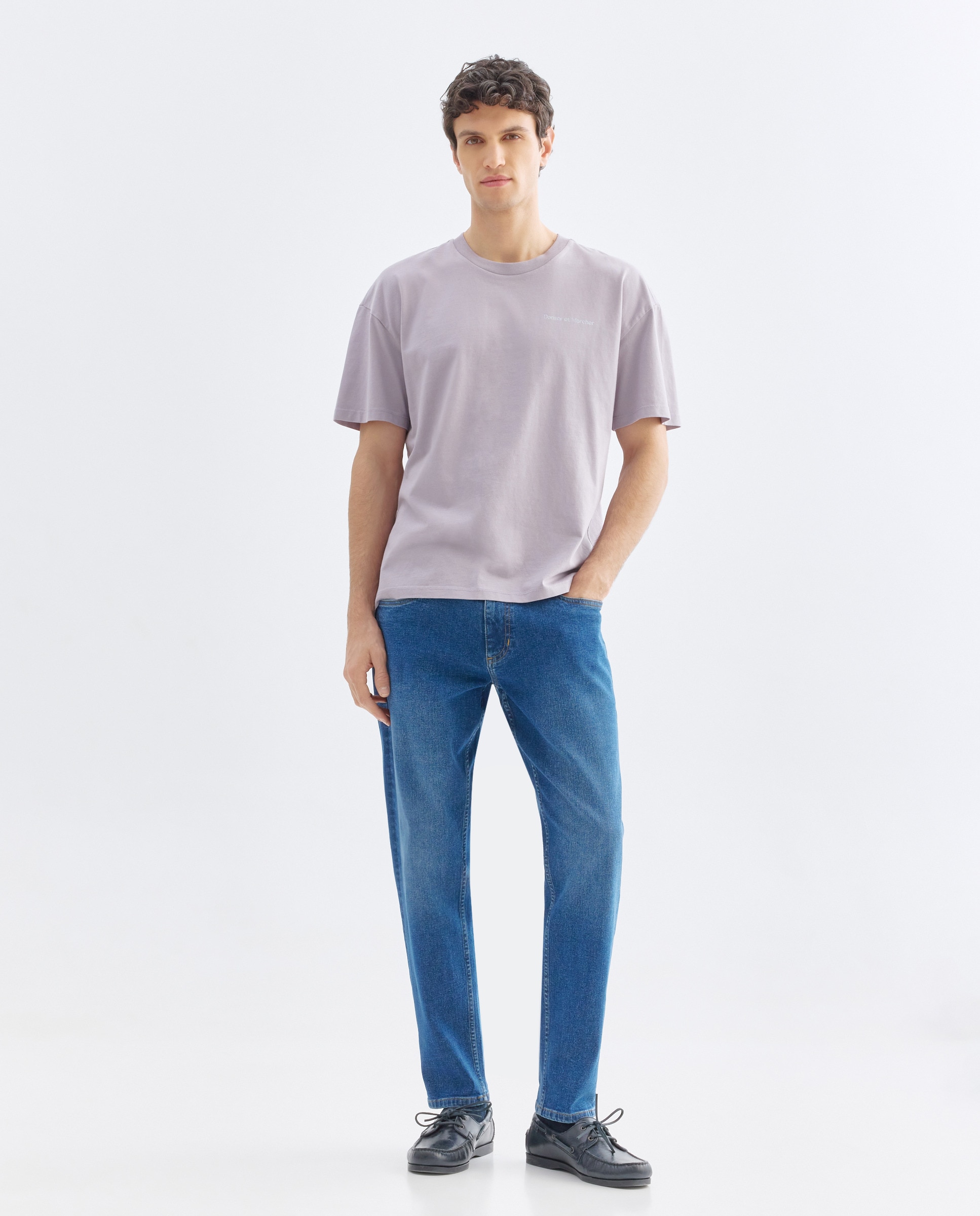 Camiseta de hombre manga corta Danser et Marcher 284 Lila-2