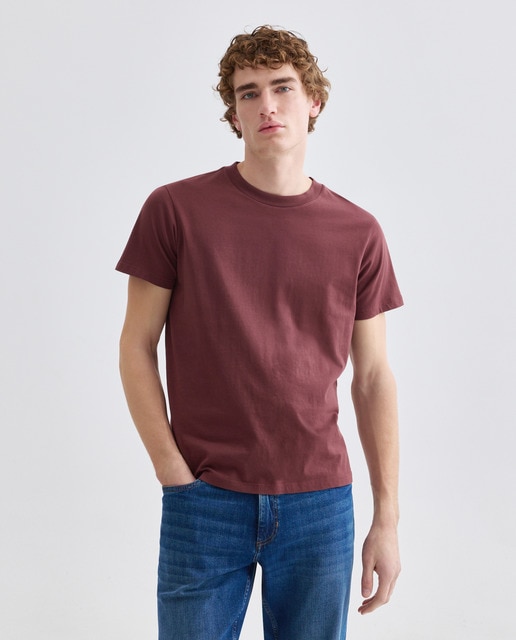 Imagen 0 de Camiseta de hombre manga corta cuello caja lisa