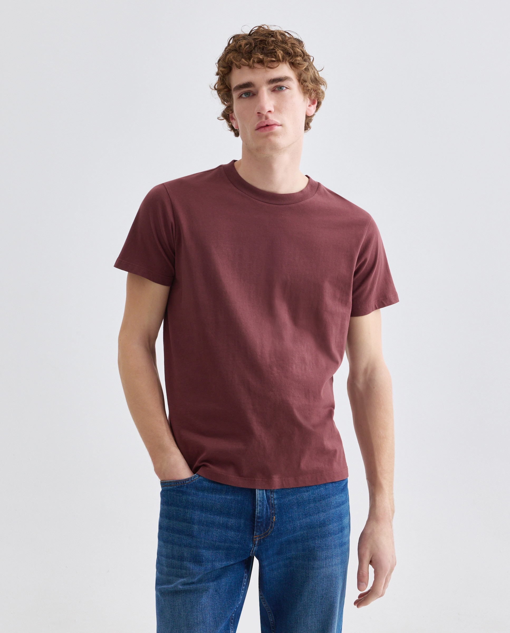 Imagen 0 de Camiseta de hombre manga corta cuello caja lisa