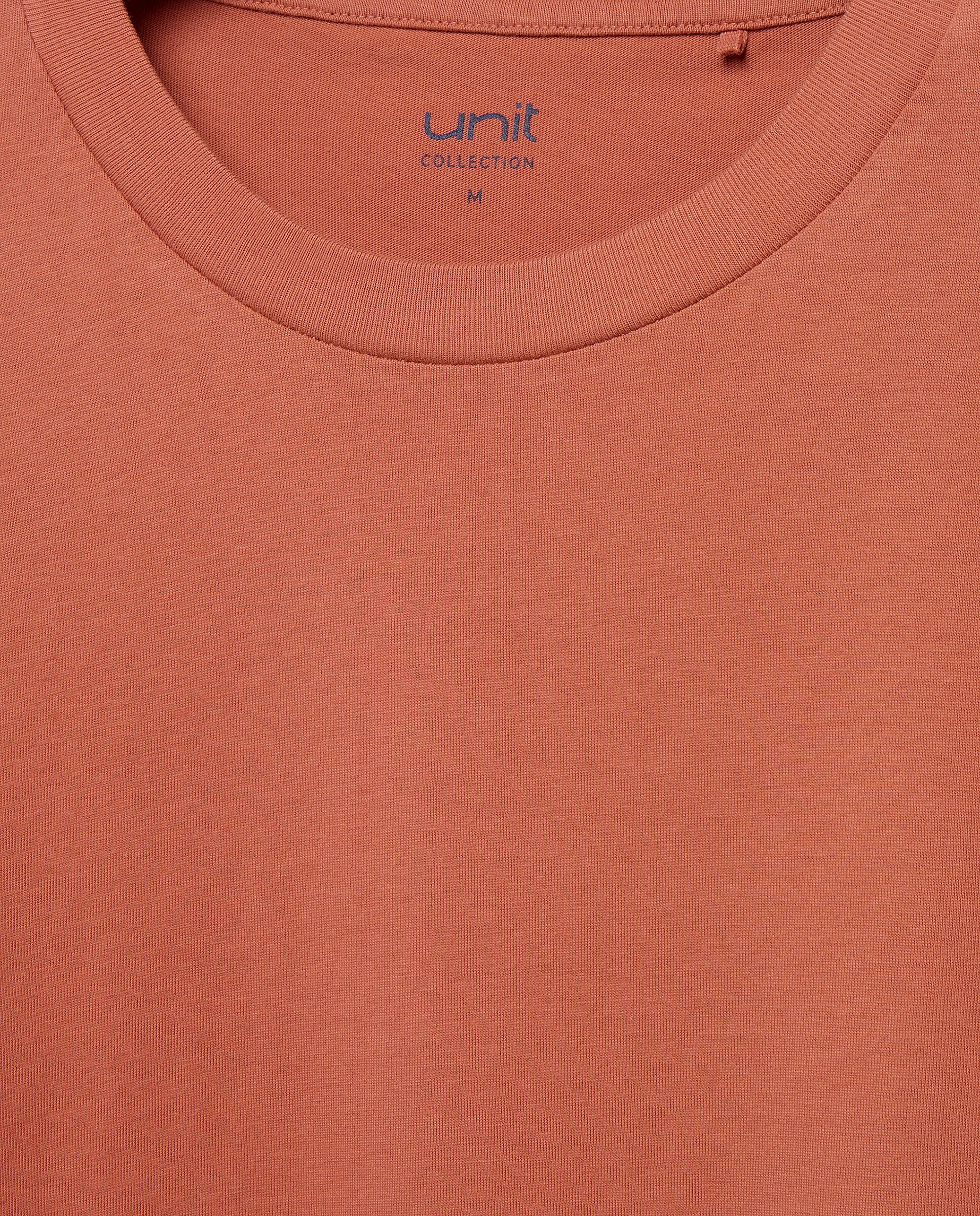 Camiseta de hombre manga corta cuello caja lisa 600 Rojo-5