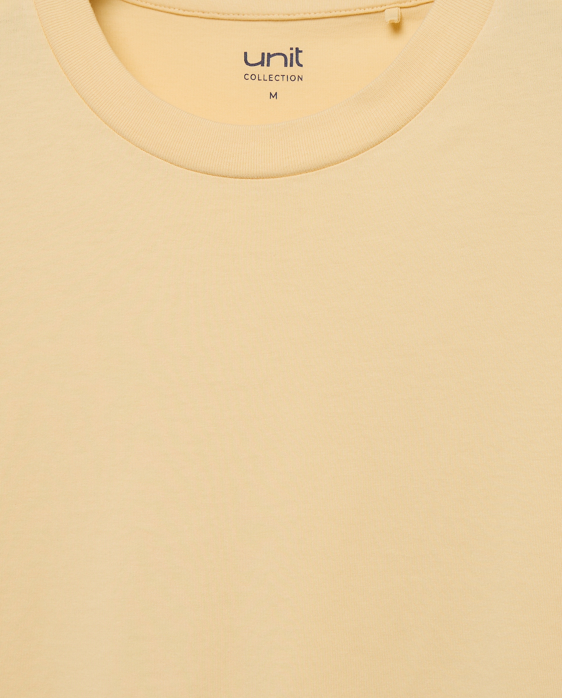 Camiseta de hombre manga corta cuello caja lisa 310 Amarillo claro-5
