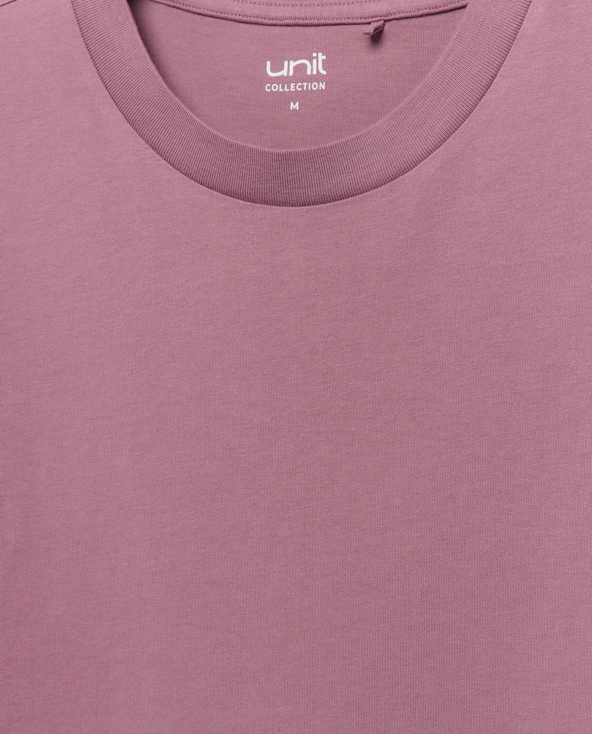 Camiseta de hombre manga corta cuello caja lisa 282 Malva-5