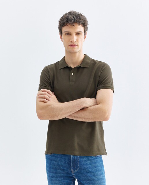 Imagen 0 de Polo de hombre manga corta pique liso