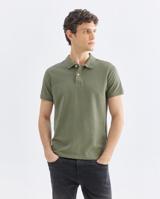 Imagen 0 de Polo de hombre manga corta pique liso
