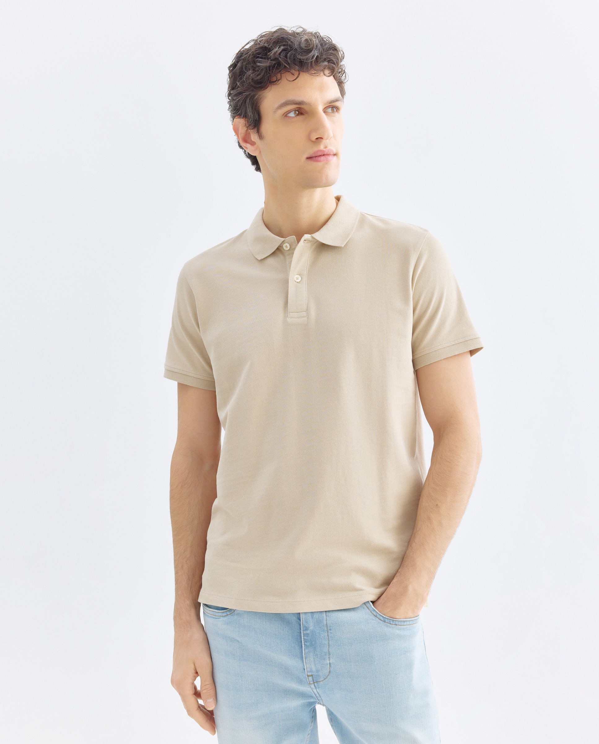 Imagen 0 de Polo de hombre manga corta pique liso