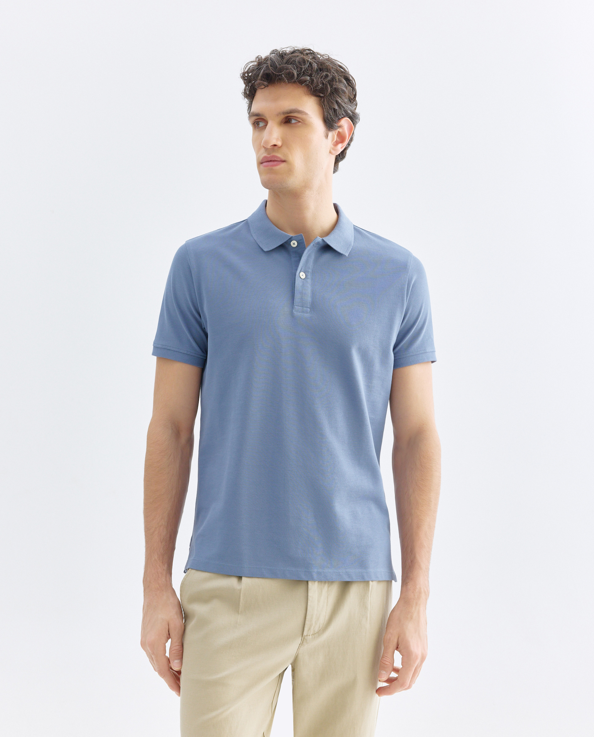 Imagen 0 de Polo de hombre manga corta pique liso