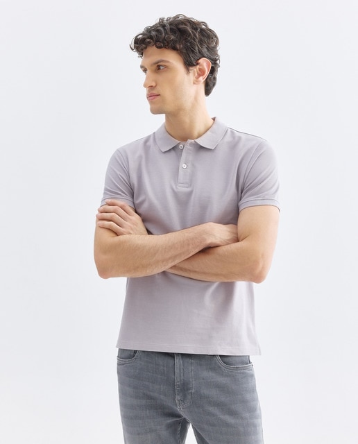 Imagen 0 de Polo de hombre manga corta pique liso