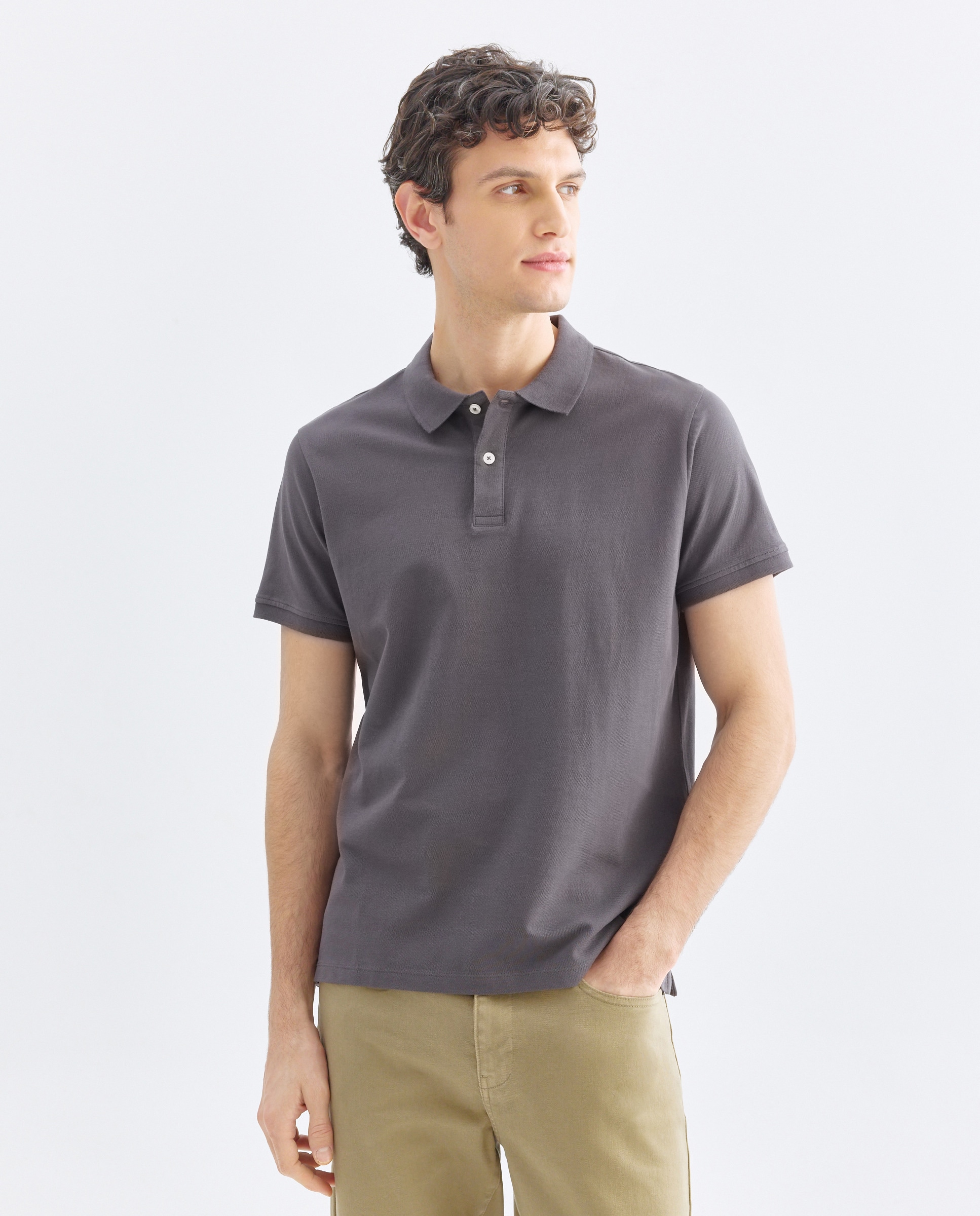 Imagen 0 de Polo de hombre manga corta pique liso