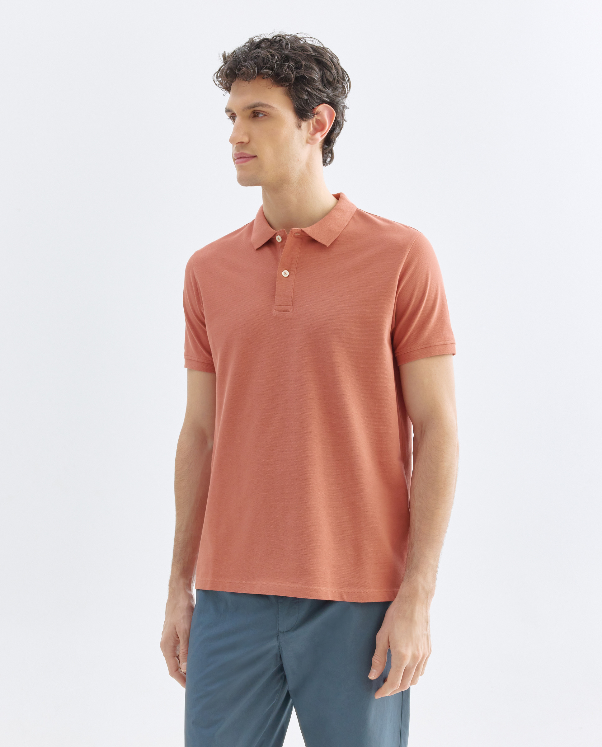 Imagen 0 de Polo de hombre manga corta pique liso