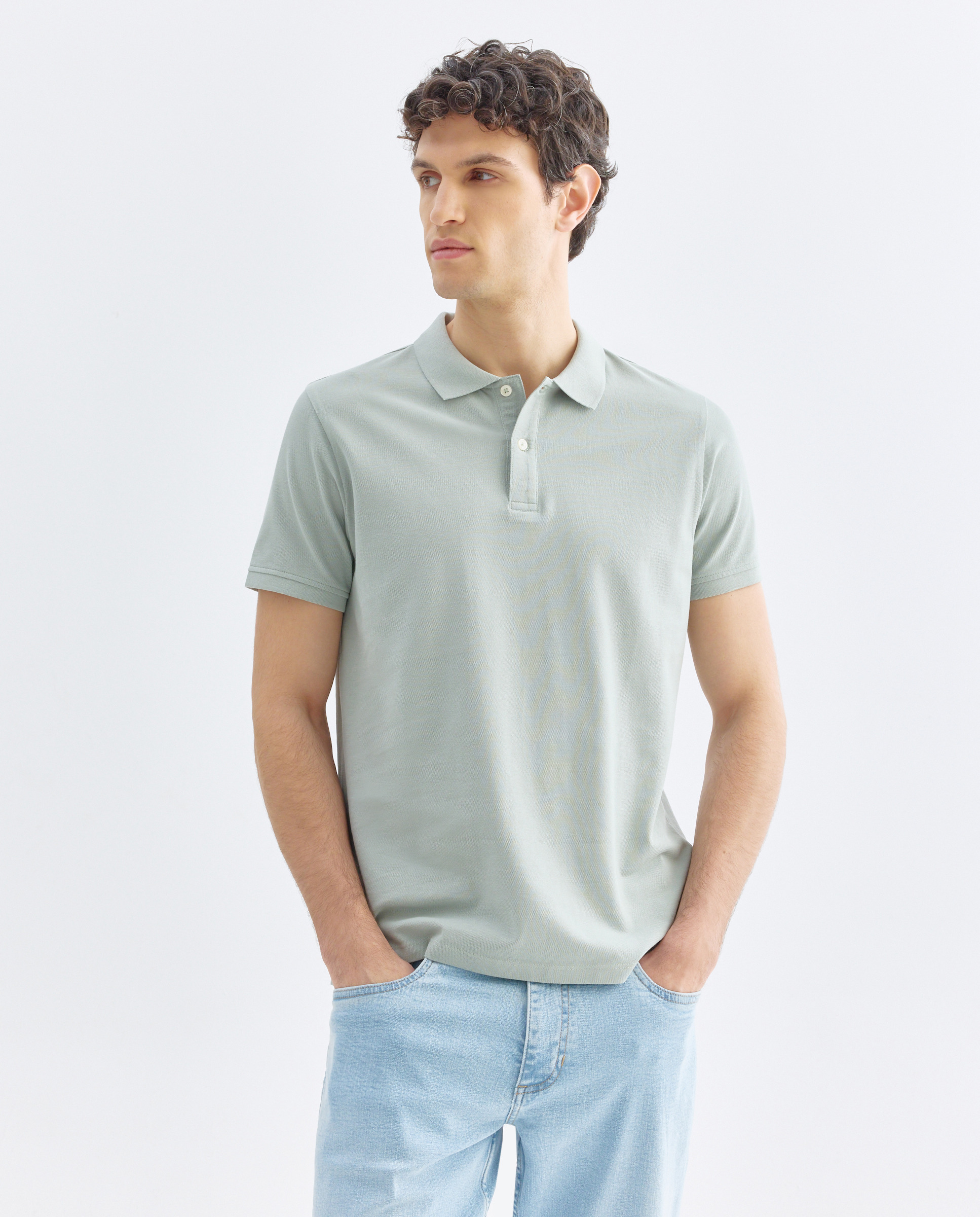 Imagen 0 de Polo de hombre manga corta pique liso