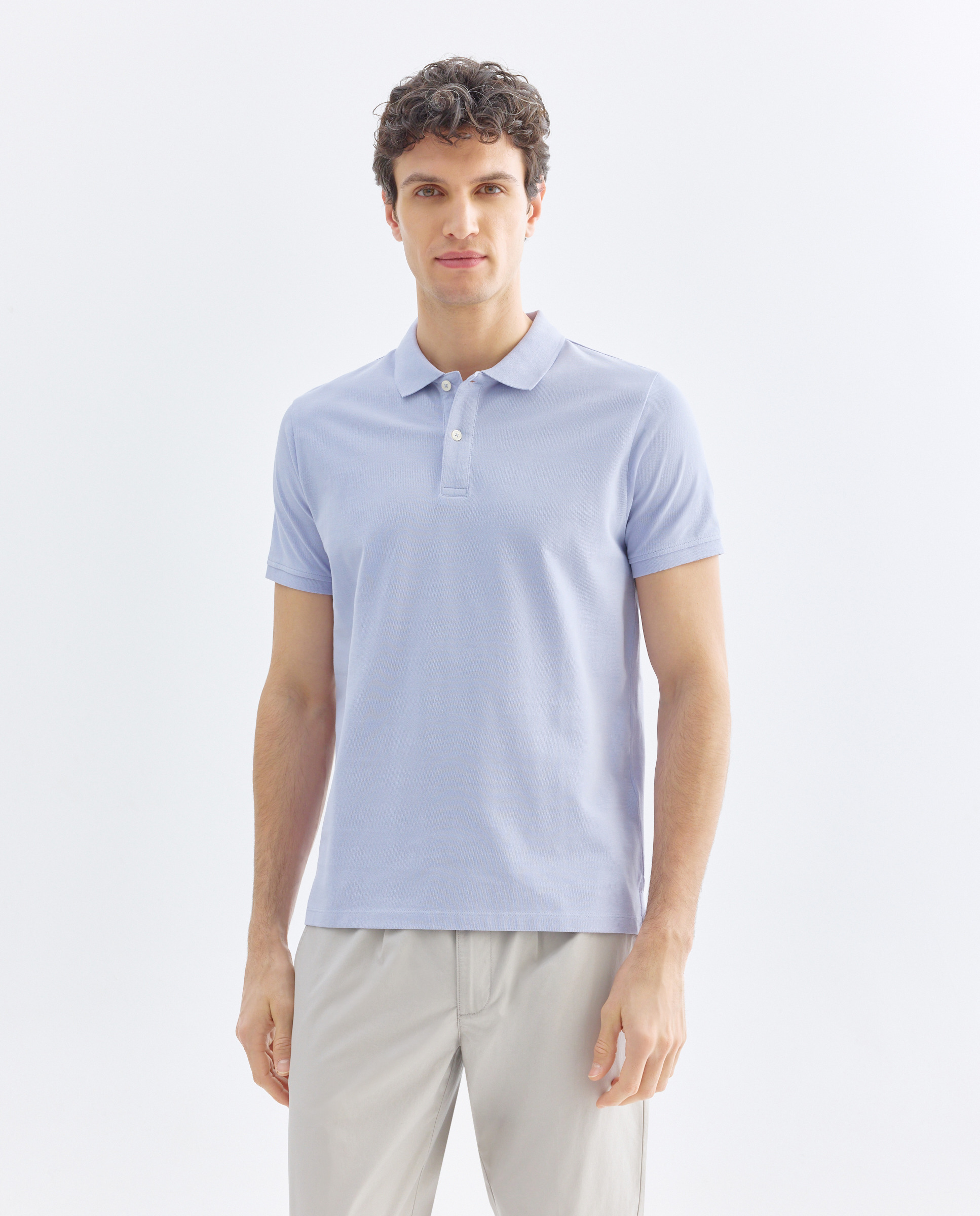 Imagen 0 de Polo de hombre manga corta pique liso