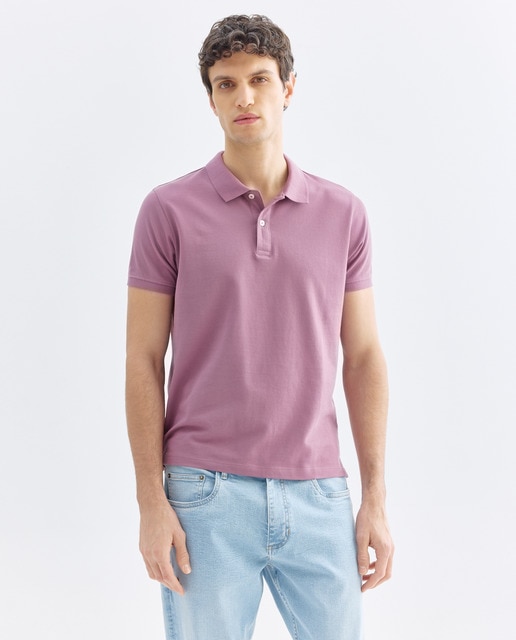 Imagen 0 de Polo de hombre manga corta pique liso