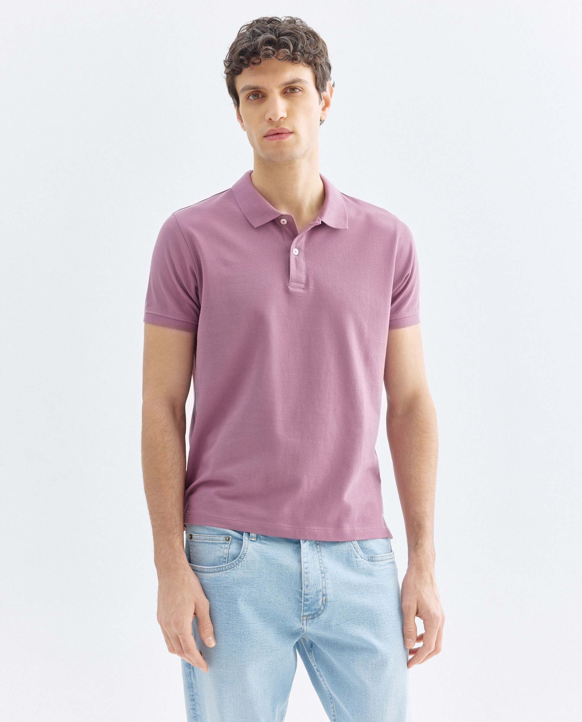 Imagen 0 de Polo de hombre manga corta pique liso