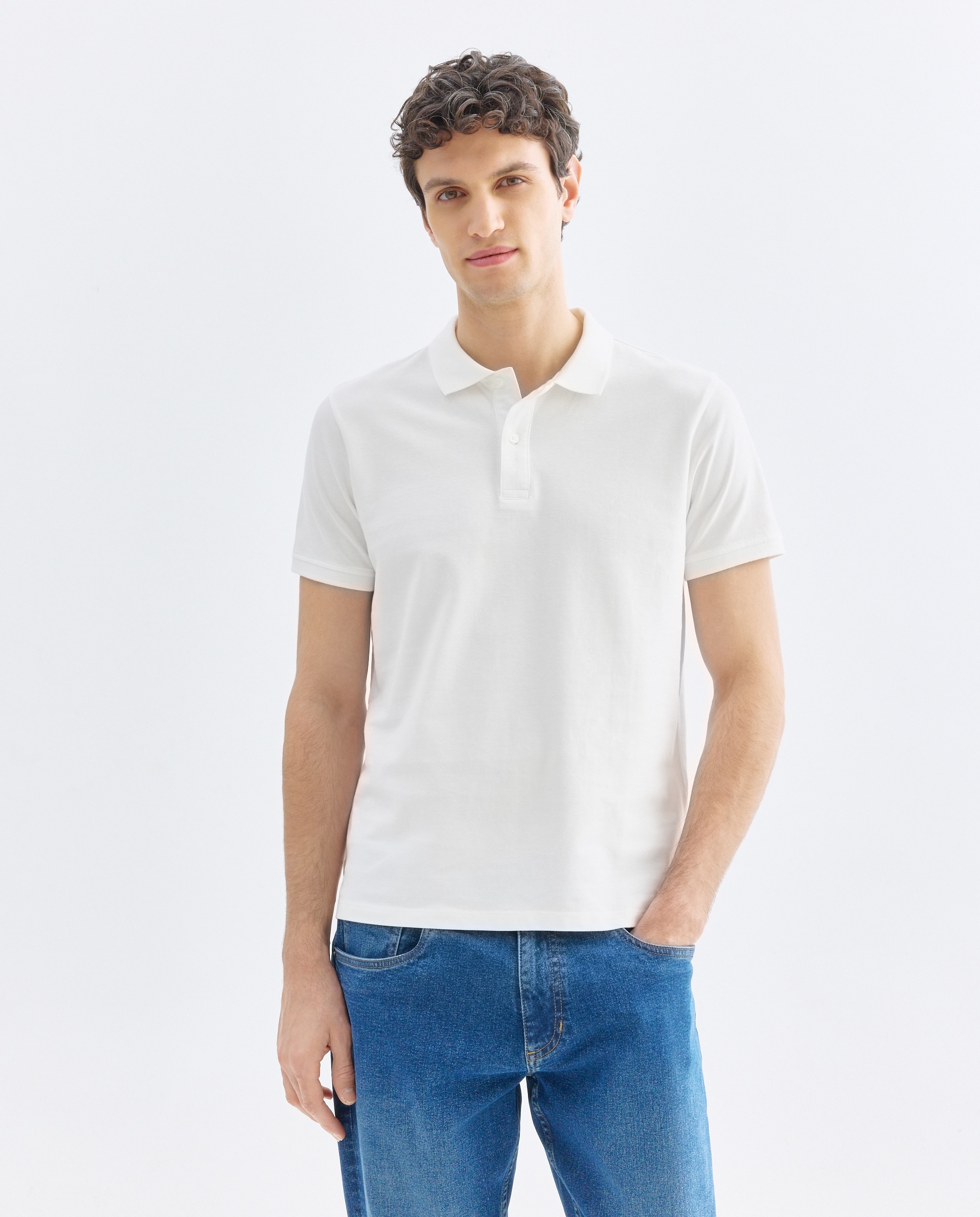 Imagen 0 de Polo de hombre manga corta pique liso