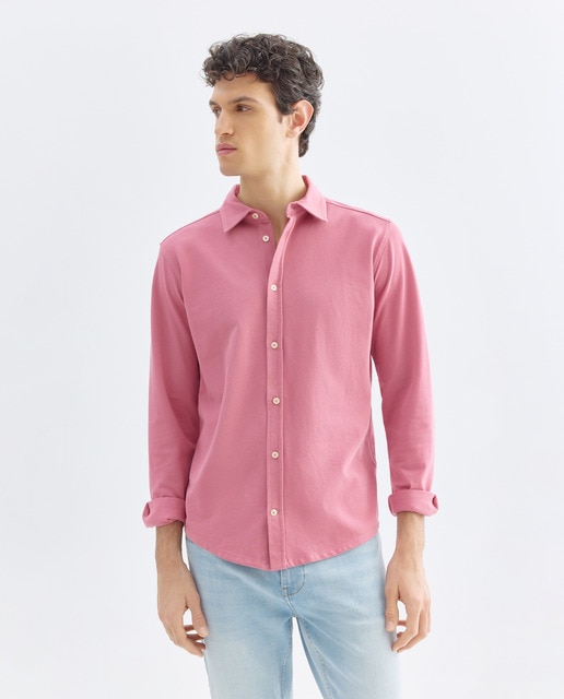 Imagen 0 de Camisa sport hombre pique lisa