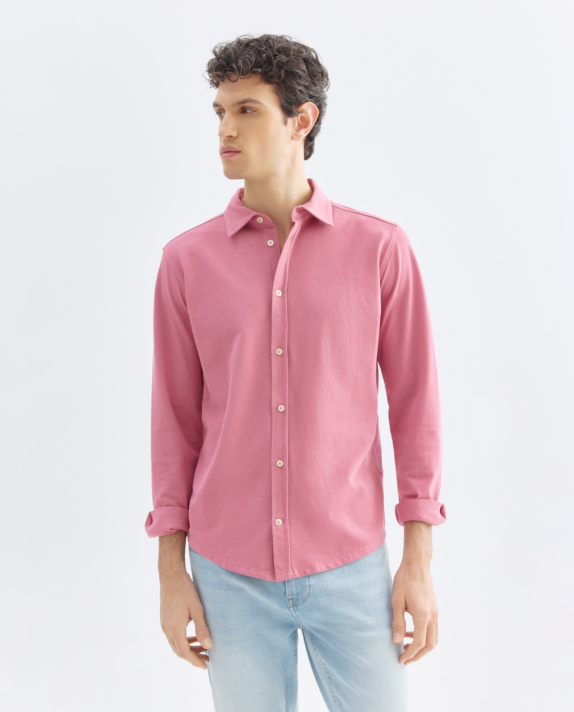 Imagen 0 de Camisa sport hombre pique lisa