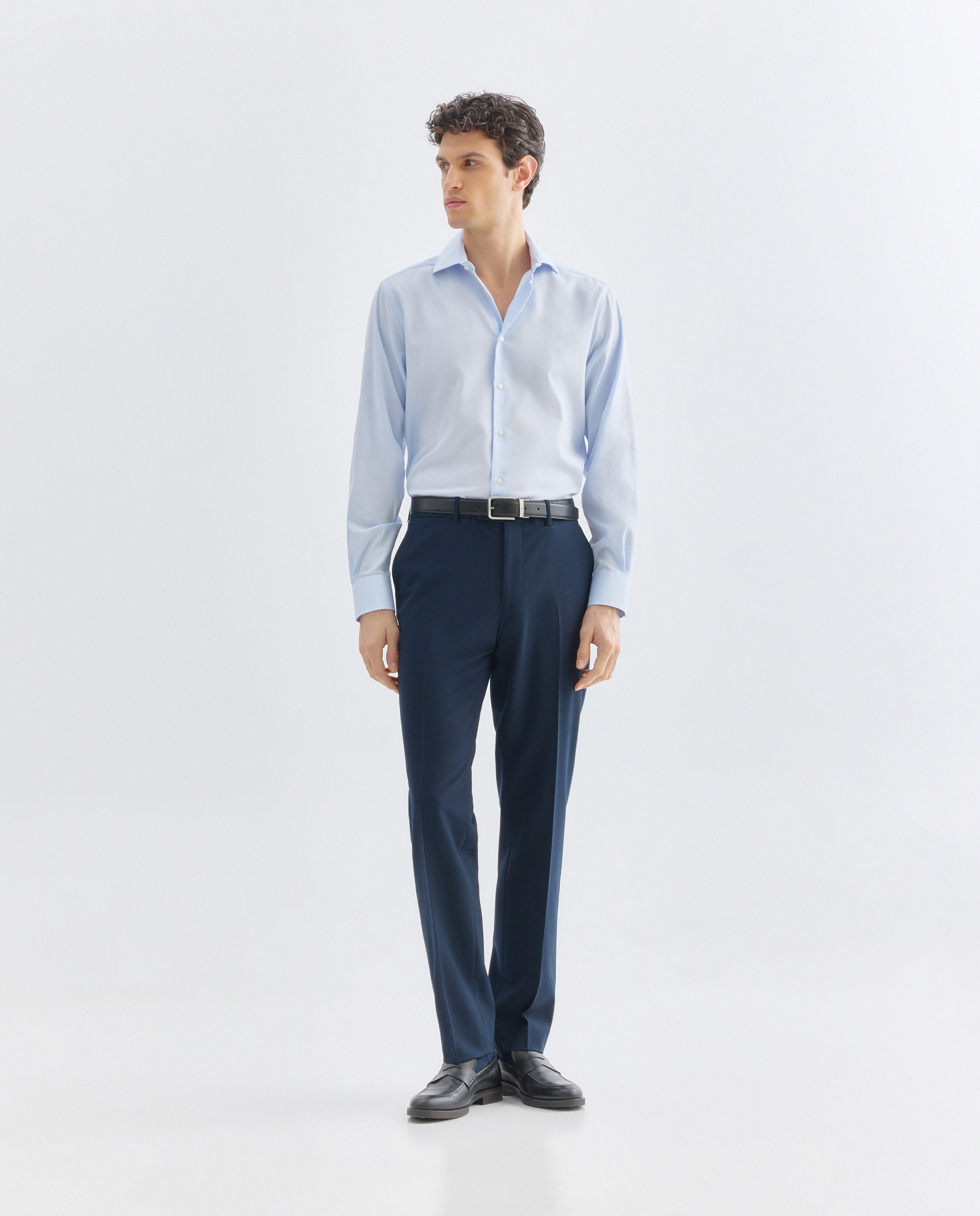 Camisa vestir hombre estructura classic fit 410 Azul claro-2