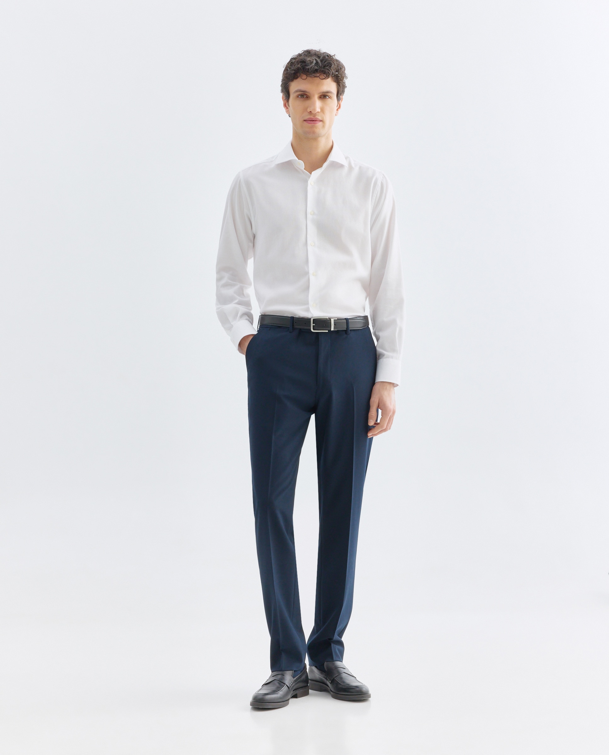 Camisa vestir hombre estructura classic fit Blanco-2