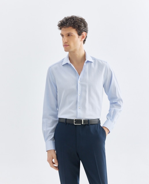 Imagen 0 de Camisa vestir hombre rayas slim fit