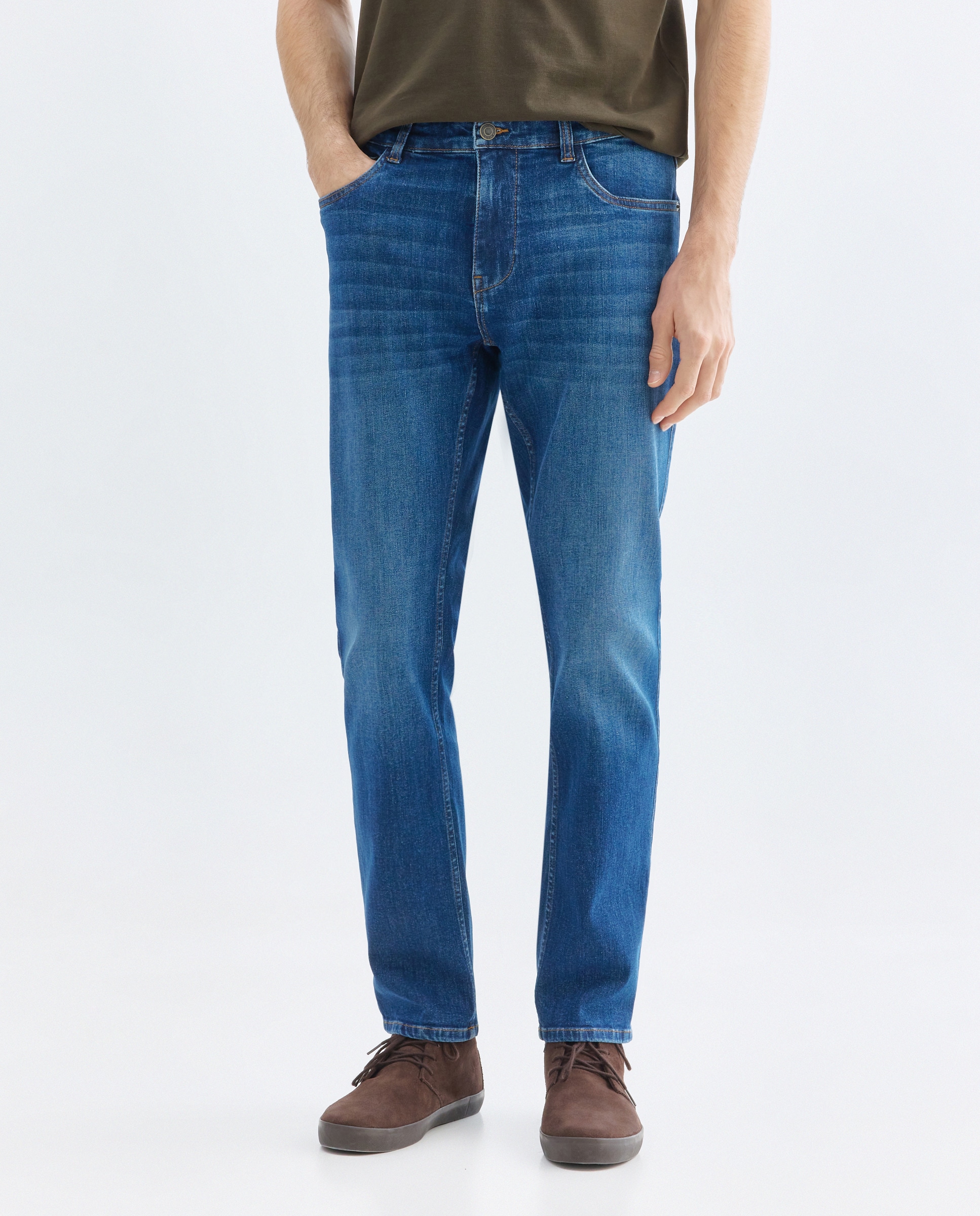 Pantalón vaquero hombre slim fit Azul Suave-2