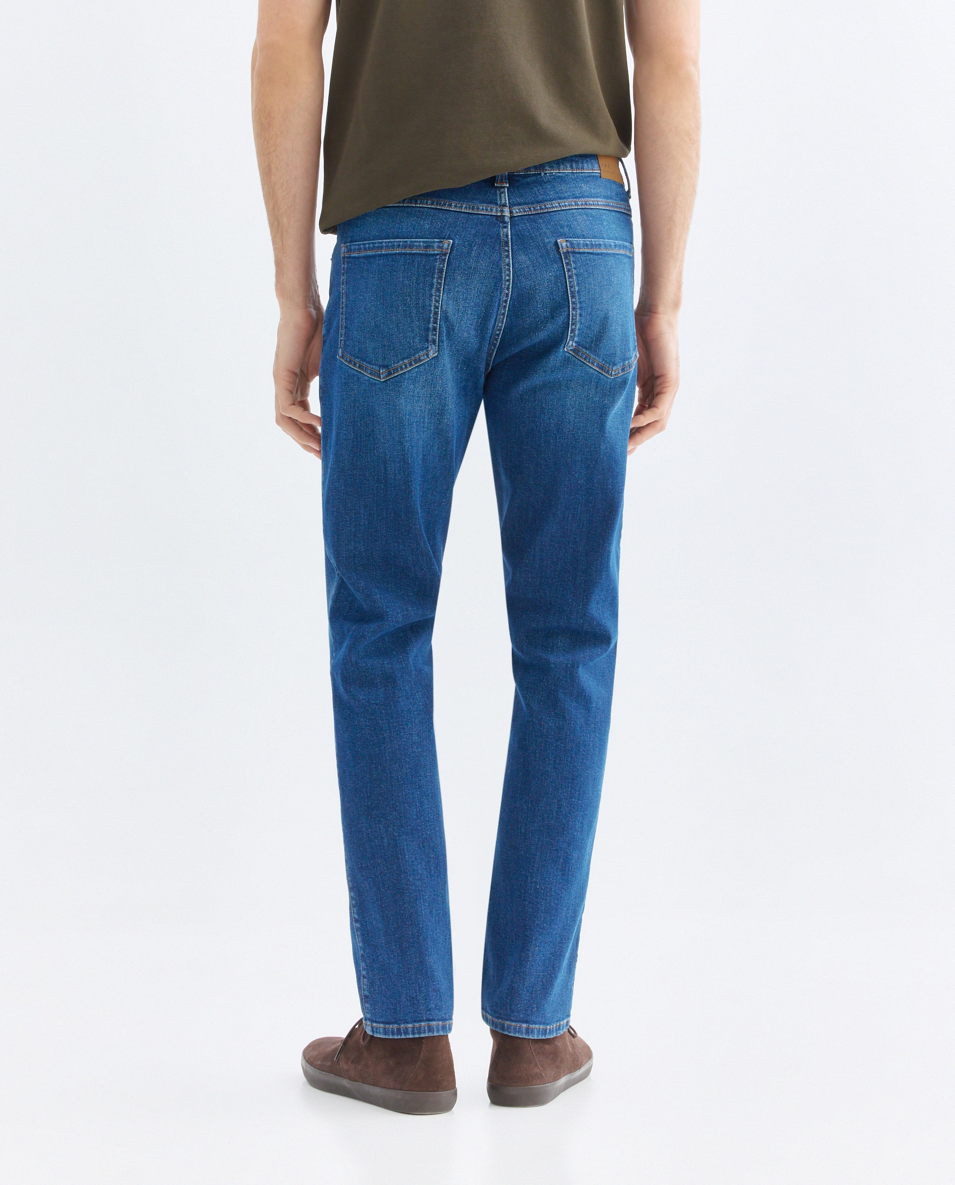 Pantalón vaquero hombre slim fit Azul Suave-3
