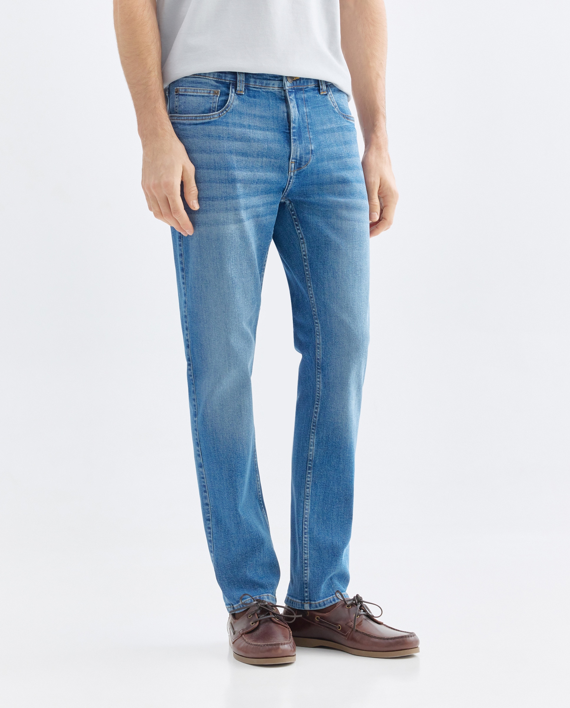 Pantalón vaquero hombre slim fit Azul pálido-2