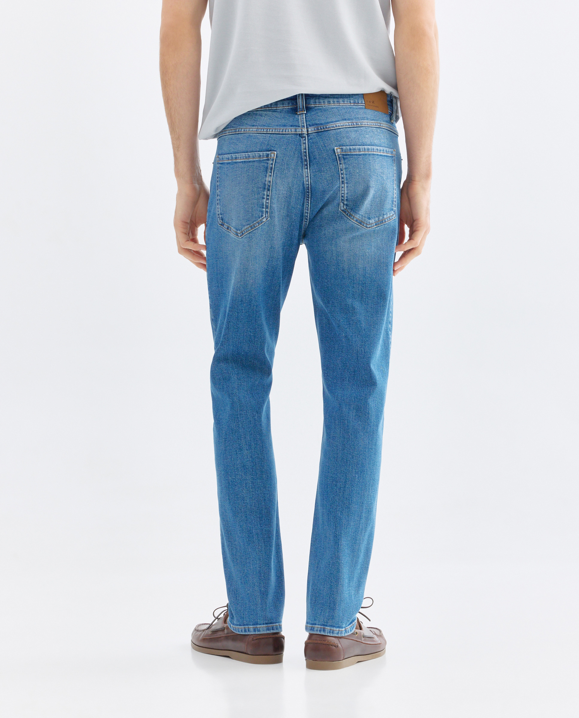 Pantalón vaquero hombre slim fit Azul pálido-3