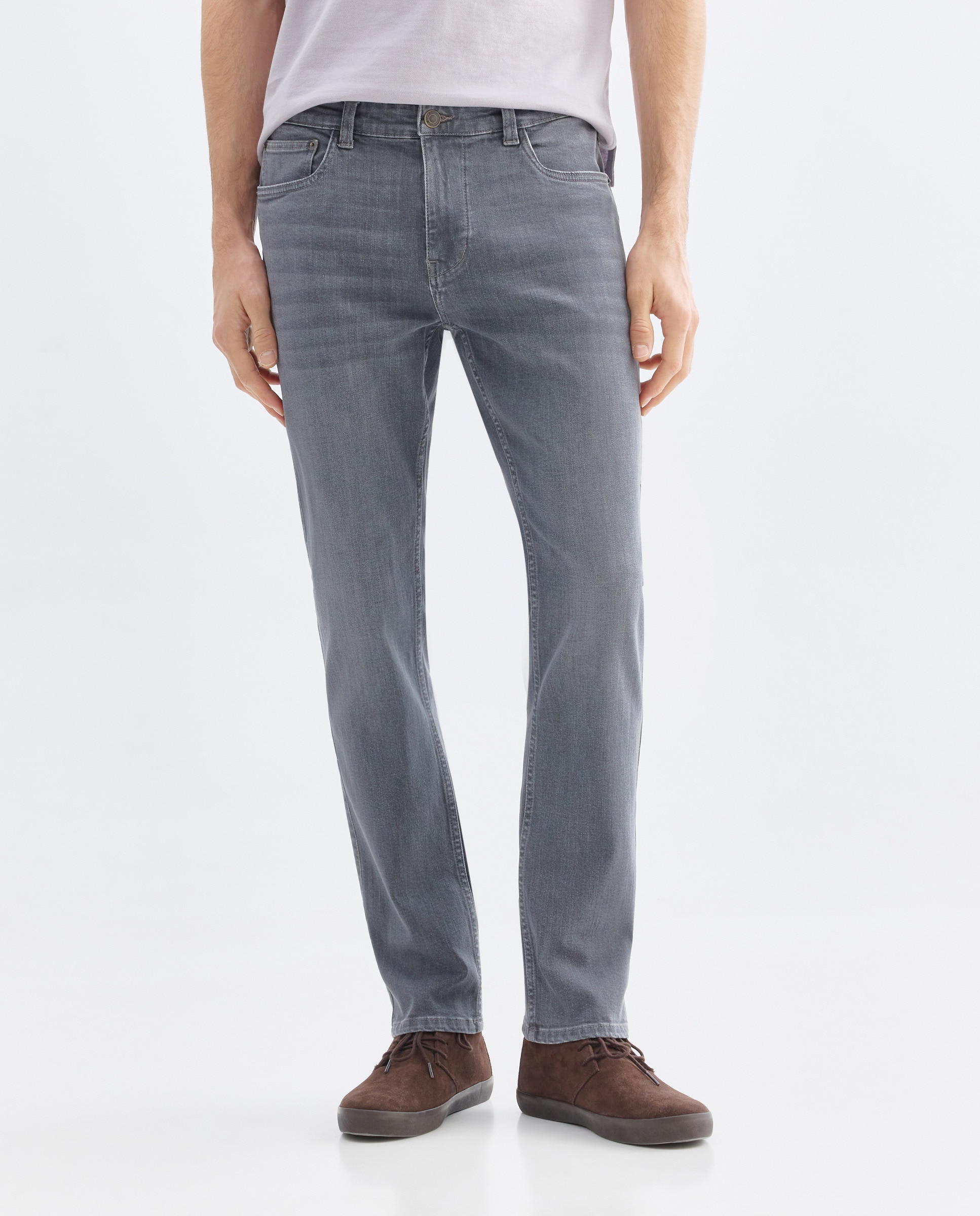 Pantalón vaquero hombre slim fit Gris-2