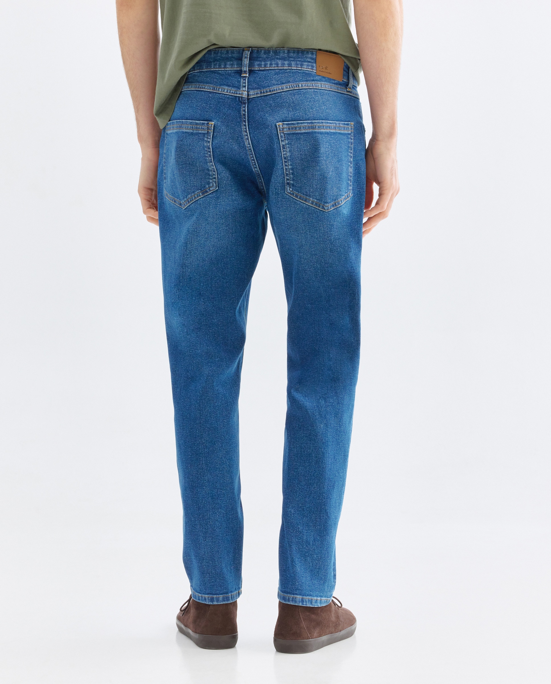 Pantalón vaquero hombre tapered fit Azul pálido-3