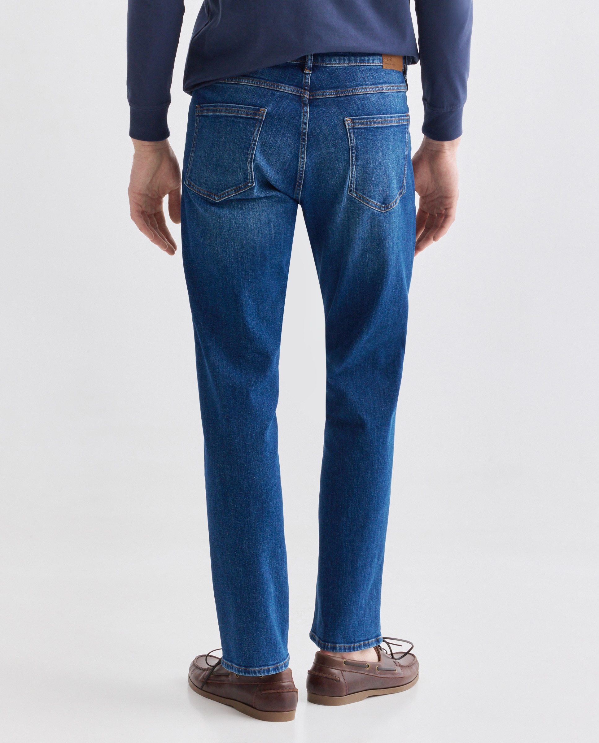 Pantalón vaquero hombre regular fit Azul Suave-3