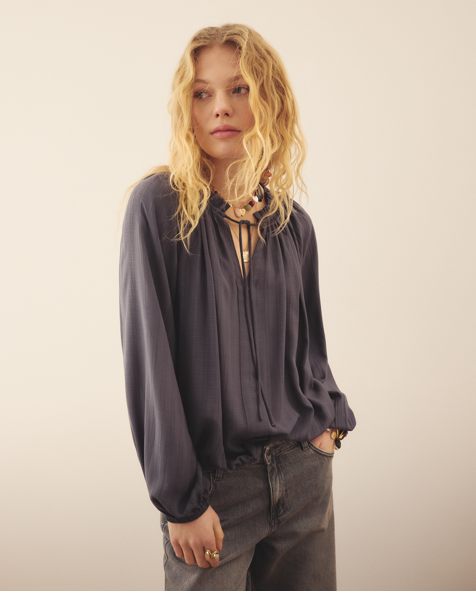 Blusa Lisa Túnel 840 Chumbo-4