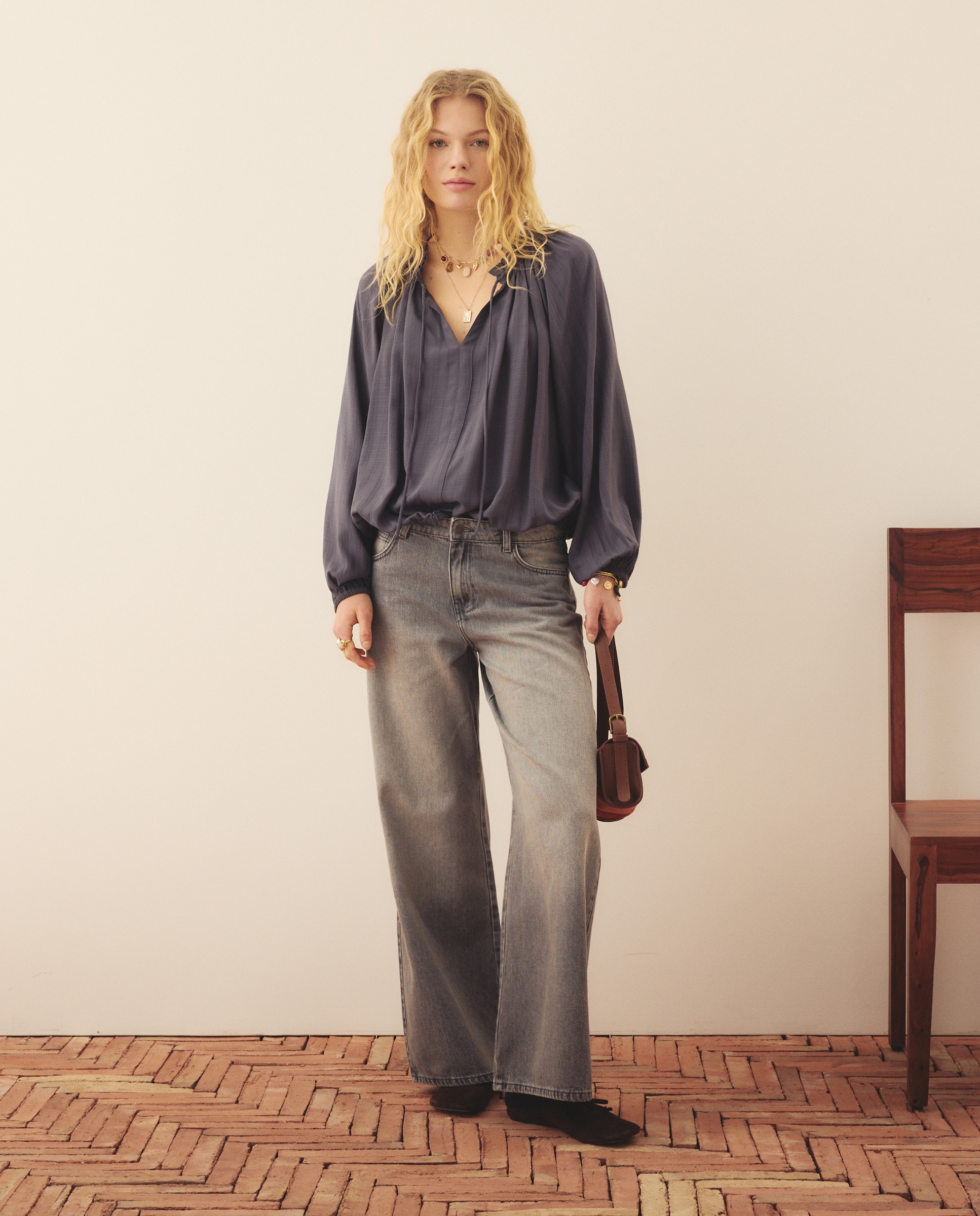 Blusa Lisa Túnel 840 Chumbo-2