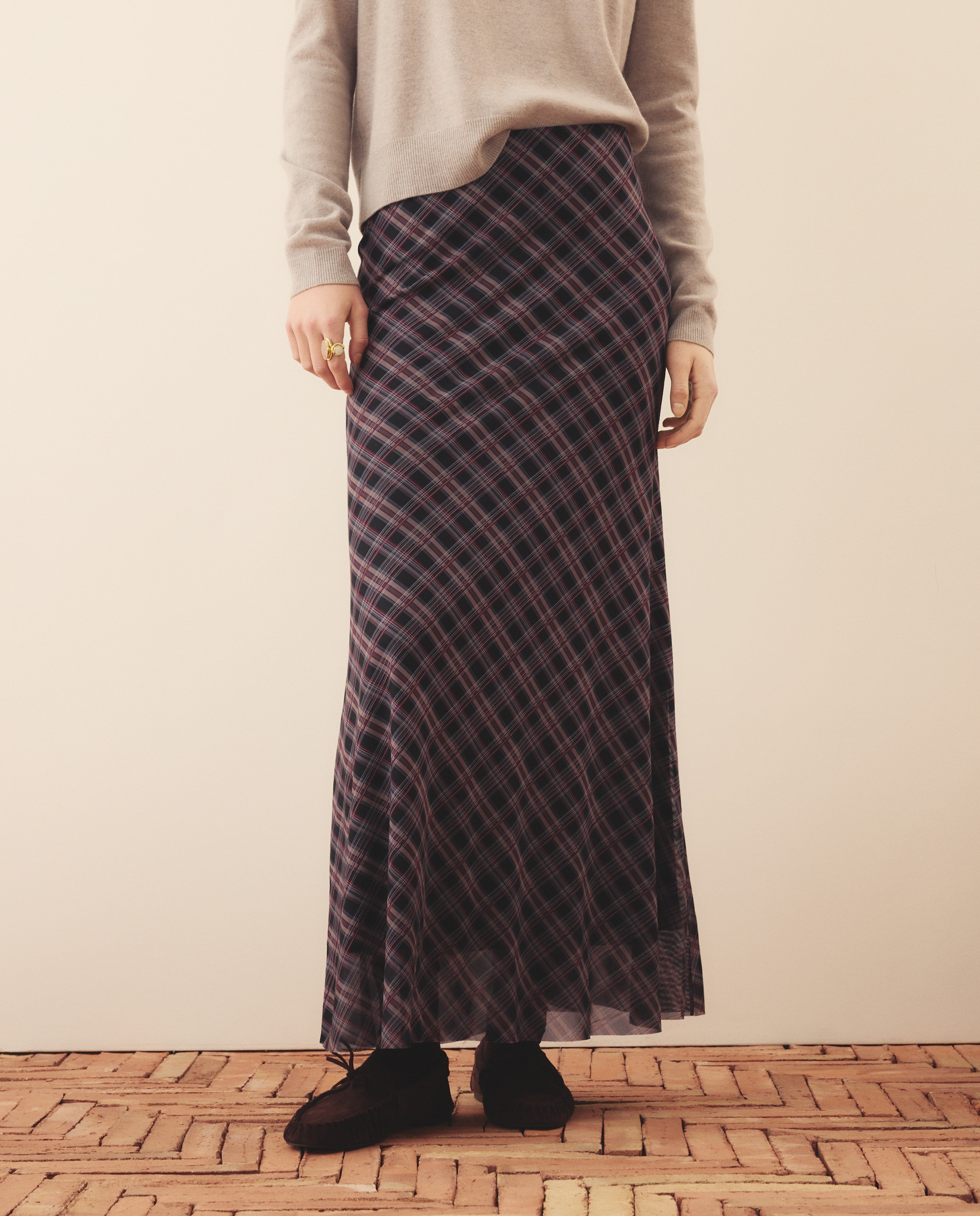 Saia Midi de Tule Preto-2