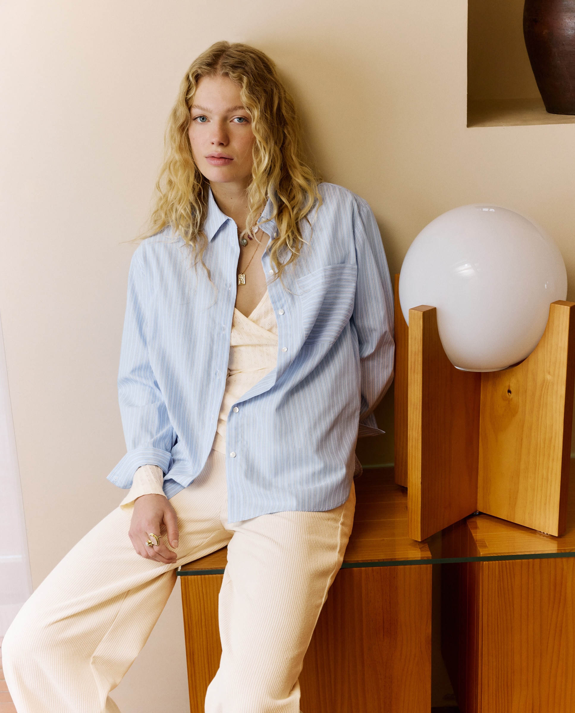 Blusa Tipo Camiseiro Oversize Azul-1