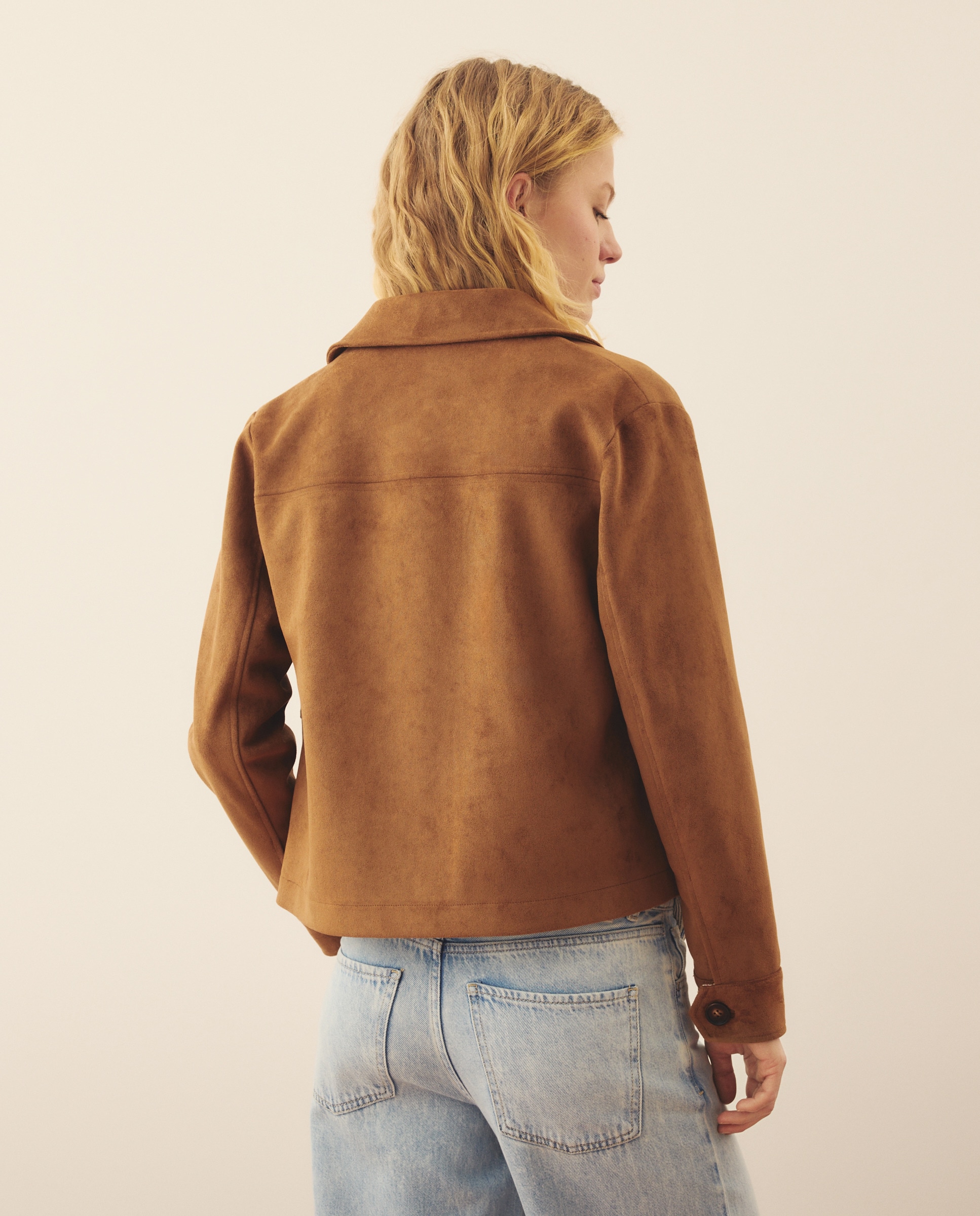 Casaco em Pele Lisa 770 Terracota-4