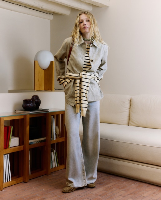 Imagen 0 de Blazer de mujer estampado mil rayas