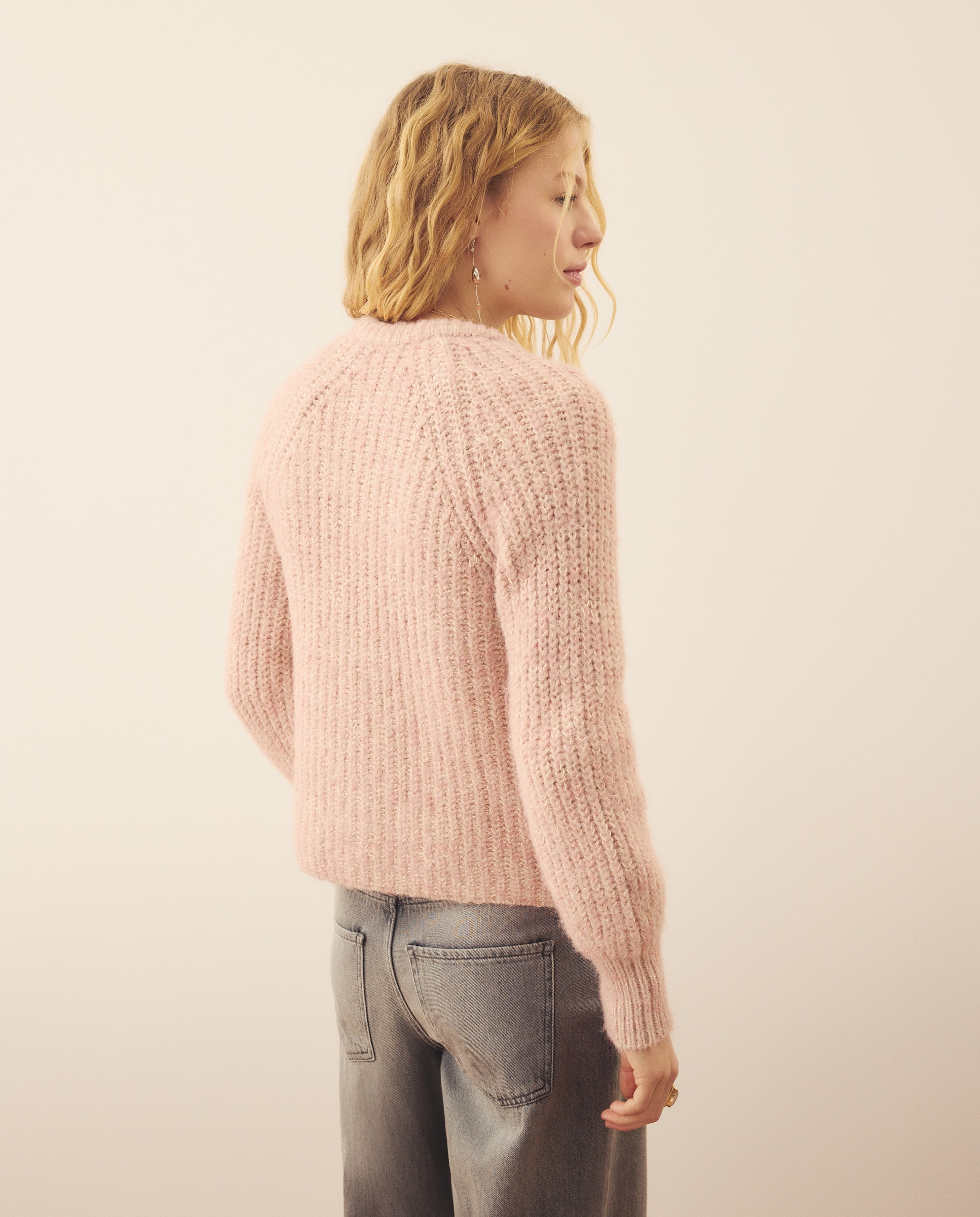 Casaco de Tricot NOE 200 Rosa-3